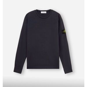 STONE ISLAND Crew Neck Sweatshirt — Navy